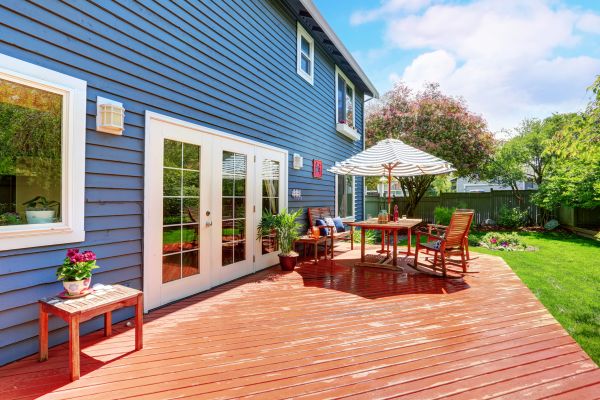 Blue Siding Installation in Bear