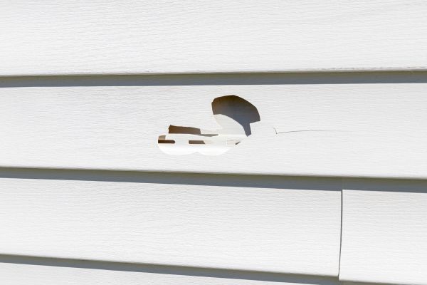 White Vinyl Siding Repair in Bear